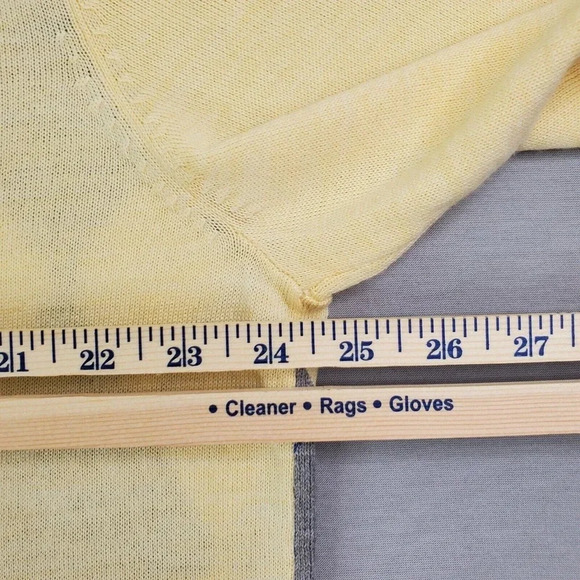 Roundtree York Sweater Men XL Yellow Knit Gray Blue Argyle Wool Blend Preppy Y2K - Picture 6 of 14